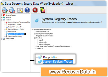 Data wiping utility Screenshot