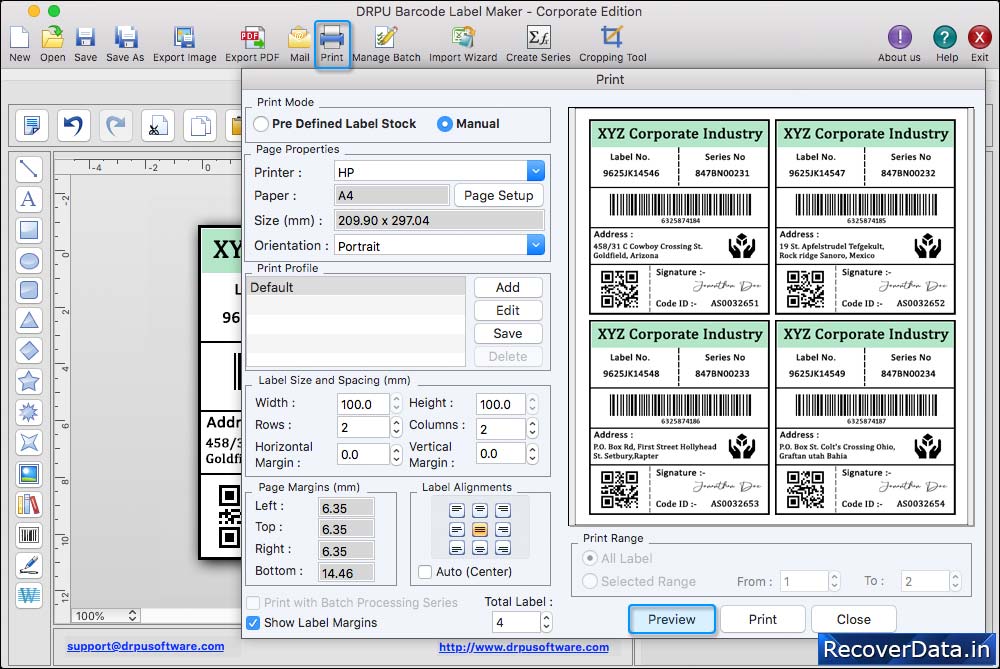 In Print Settings