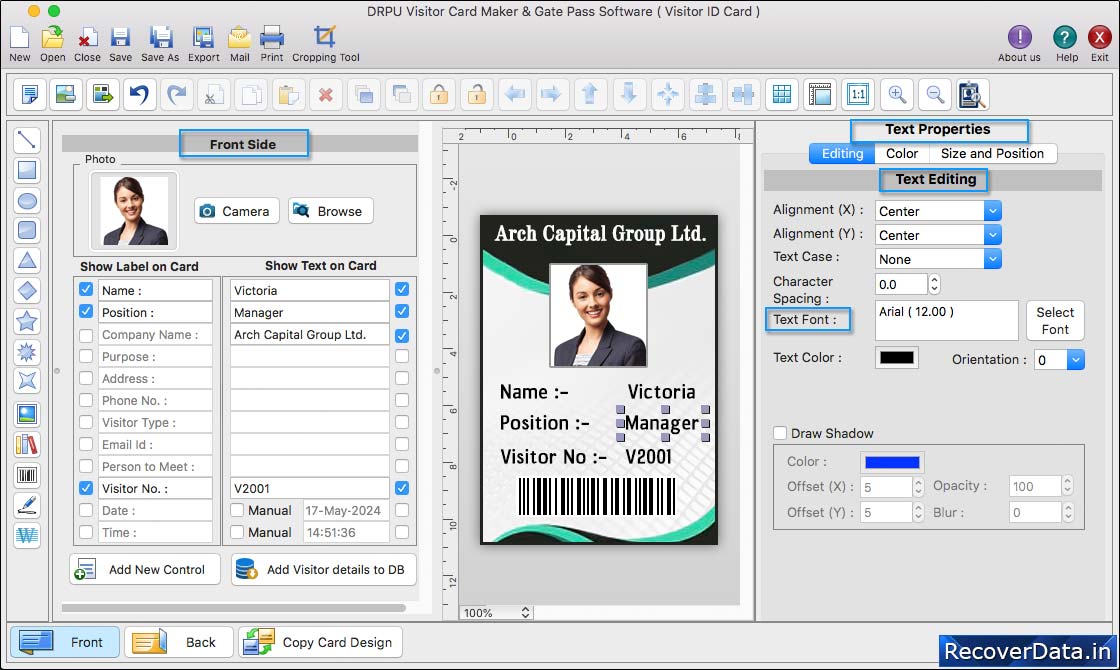 Visitors ID Cards Maker for Mac