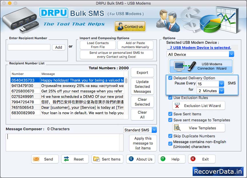 Add or Paste numbers Manually