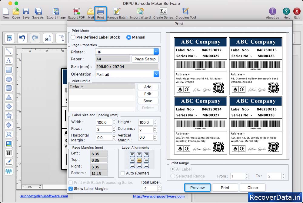 In Print Settings