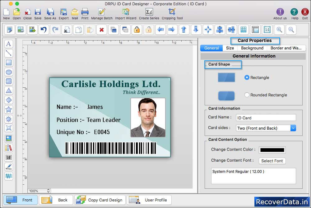 ID Card Designer Corporate Edition for Mac