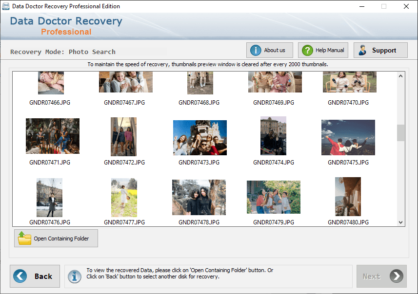 Open containing folder