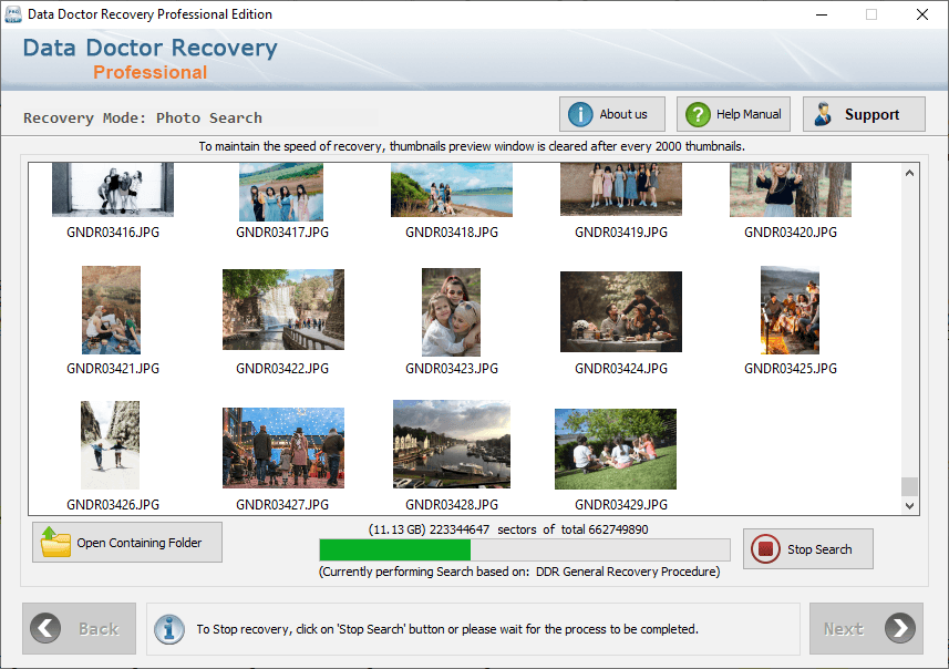 Scanning Recoverd Files