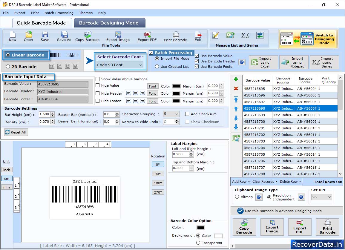 Barcode Label Maker - Professional Edition