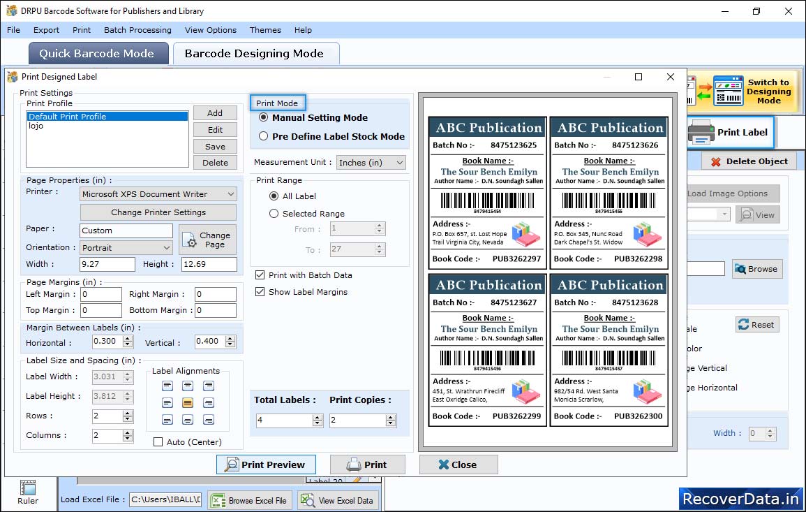 In Print Settings